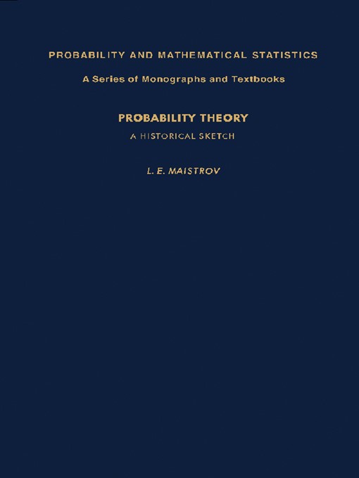Upplýsingar um Probability Theory eftir L. E. Maistrov - Biðlisti